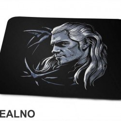 Geralt Head With Symbols - The Witcher - Podloga za miš