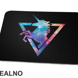 Unicorn In A Triangle Silhouette - Jednorog - Podloga za miš