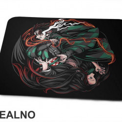 Tanjiro And Nezuko - Circle - Demon Slayer - Podloga za miš Tanjiro And Nezuko - Circle - Demon Slayer - Podloga za miš