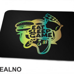Eat, Sleep, Game, Repeat - Colors - Geek - Podloga za miš