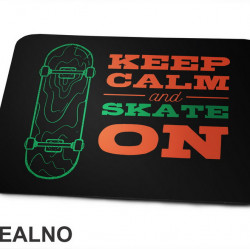 Keep Calm And Skate On - Orange - Sport - Podloga za miš