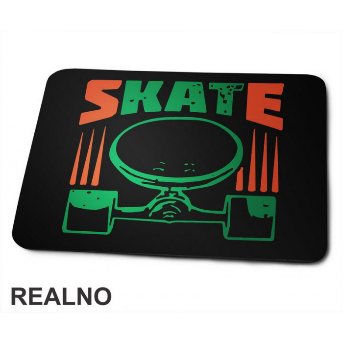 Skate - Green And Orange - Sport - Podloga za miš