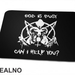 God Is Busy Can I Help You - Atheist - Podloga za miš
