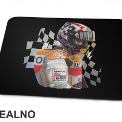 Marquez And A Finish Line Flag - 93 - Motogp - Sport - Podloga za miš