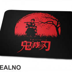 Tanjiro - Red Moon And Tree - Demon Slayer - Podloga za miš  Tanjiro - Red Moon And Tree - Demon Slayer - Podloga za miš