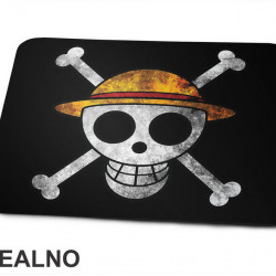 Skull With Hat - One Piece - Podloga za miš