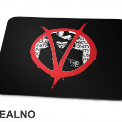 Behind The Red Symbol - V for Vendetta - Filmovi - Podloga za miš Behind The Red Symbol - V for Vendetta - Filmovi - Podloga za miš