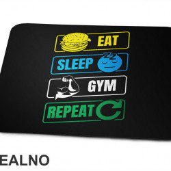 Eat, Sleep, Gym, Repeat - Symbols - Trening - Podloga za miš Eat, Sleep, Gym, Repeat - Symbols - Trening - Podloga za miš