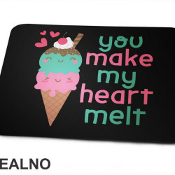 You Make My Heart Melt - Pink and Green - Ice Cream - Love - Ljubav - Podloga za miš You Make My Heart Melt - Pink and Green - Ice Cream - Love - Ljubav - Podloga za miš