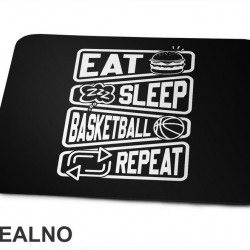 Eat, Sleep, Basketball, Repeat - Symbols - Košarka - NBA - Podloga za miš
