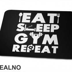 Eat, Sleep, Gym, Repeat - Dumbbell - Trening - Podloga za miš Eat, Sleep, Gym, Repeat - Dumbbell - Trening - Podloga za miš