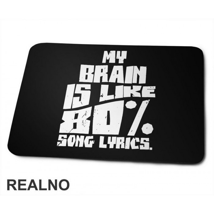 My Brain Is Like 80% Song Lyrics - Music - Podloga za miš
