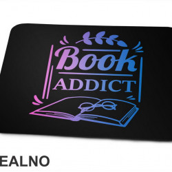 Book Addict - Pink And Blue - Colors - Books - Čitanje - Podloga za miš