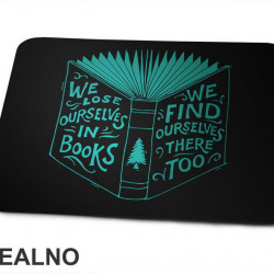 We Lose Ourselves In Book, We Find Ourselves There Too - Blue - Open - Books - Čitanje - Knjige - Podloga za miš