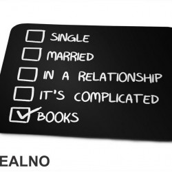 Single, Married, In A Relationship, It's Complicated, Books - Symbols - Books - Čitanje - Knjige - Podloga za miš