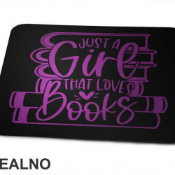 Just A Girl That Loves Books - Purple - Books - Čitanje - Knjige - Podloga za miš