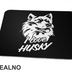 I Love Hasky - Pas - Dog - Podloga za miš