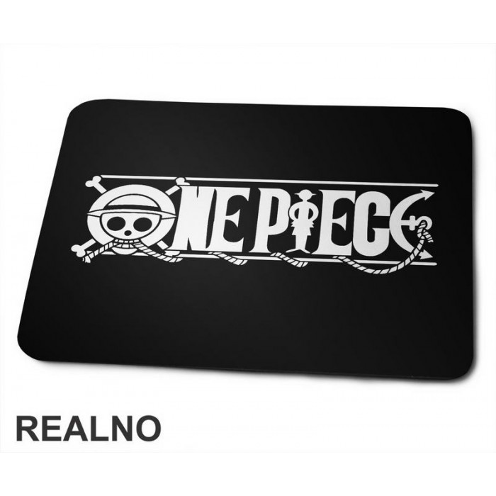 White Logo - One Piece - Podloga za miš