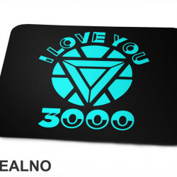 Logo - I Love You 3000 - Iron Man - Avengers - Podloga za miš Logo - I Love You 3000 - Iron Man - Avengers - Podloga za miš