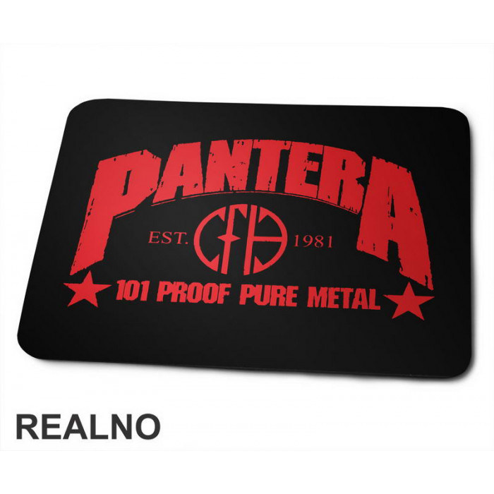 Pantera - 101 Proof Pure Metal - Est. 1981 - Red Logo - Muzika - Podloga za miš