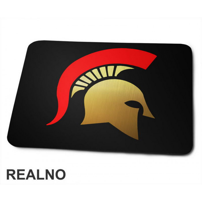 Spartan Logo - Gold And Red - Trening - Podloga za miš