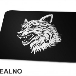 Angry Head Wolf Silhouette - Vuk - Životinje - Podloga za miš