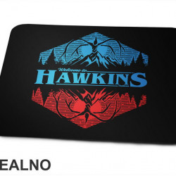 Welcome To Hawkings - Blue And Red - Stranger Things - Podloga za miš Welcome To Hawkings - Blue And Red - Stranger Things - Podloga za miš