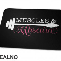 Muscles And Mascara - White And Pink - Trening - Podloga za miš Muscles And Mascara - White And Pink - Trening - Podloga za miš