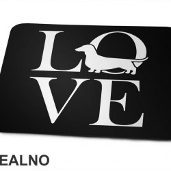 Love - Jazavičar - Pas - Dog - Podloga za miš