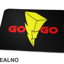Go Go Logo - Power Rangers - Red And Yellow - Moćni Rendžeri - Podloga za miš Go Go Logo - Power Rangers - Red And Yellow - Moćni Rendžeri - Podloga za miš