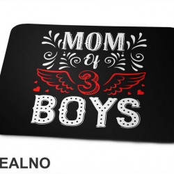 Mom Of 3 Boys - Mama i Tata - Ljubav - Podloga za miš