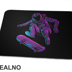 Astronaut On A Skate - Purple And Blue - Space - Svemir - Podloga za miš