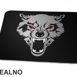 Gray Wolf - Red Eyes - Vuk - Životinje - Podloga za miš