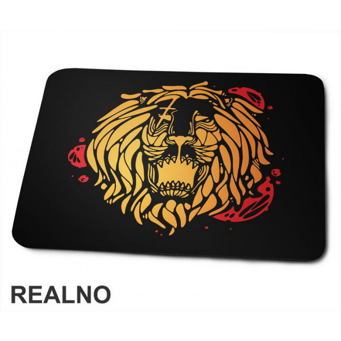 Lion - Illustration - Red - Lav - Životinje - Podloga za miš