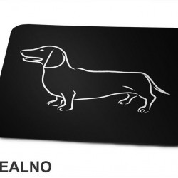 Dachshund Line Drawing - Jazavičar - Pas - Dog - Podloga za miš
