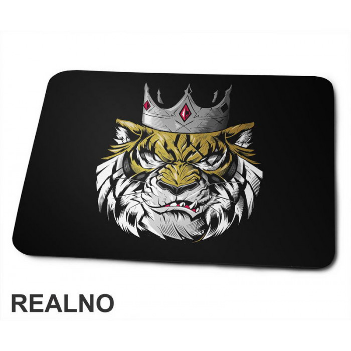 Head Tiger With Silver Crown - Tigar - Životinje - Podloga za miš