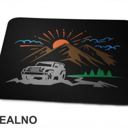Sun, Montain And Jeep - Off Road - Podloga za miš