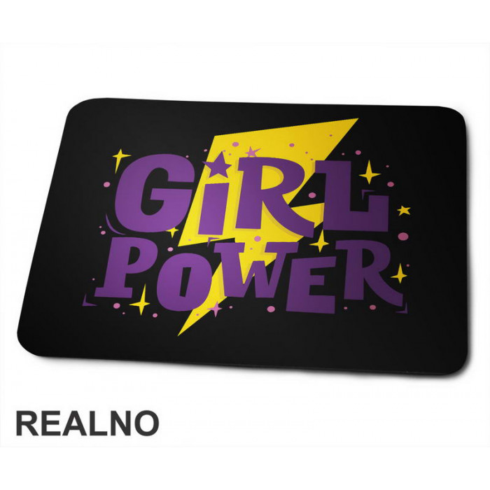 Girl Power - Purple And Yellow - Podloga za miš