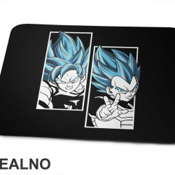 Blue Light Shine Portrait Goku Vegeta - Dragon Ball - Podloga za miš