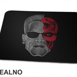 Head Terminator - Red And Silver Lines - Podloga za miš