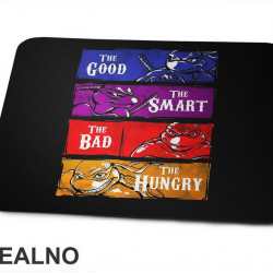 The Good, The Smart, The Bad, The Hungry - Colors Silhouette - Nindža Kornjače - Podloga za miš