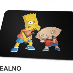 Bart Simpsons And Stewie Griffin - Naughty Boys - Podloga za miš