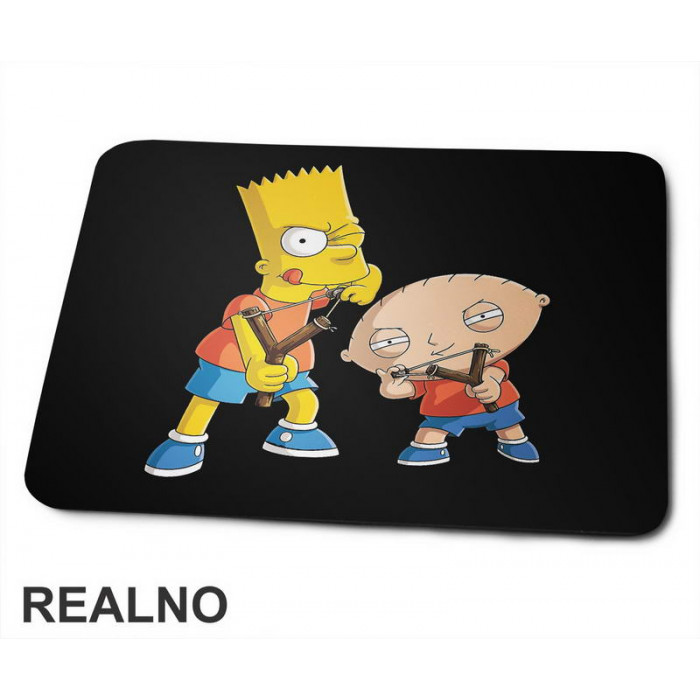 Bart Simpsons And Stewie Griffin - Naughty Boys - Podloga za miš