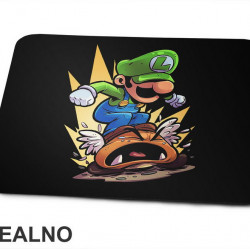 Luidji - Luiđi gazi Kornjaču - Super Mario - Podloga za miš