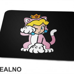 Princeza Breskvica - Mačka - Cat Peach - Sedi - Super Mario - Podloga za miš