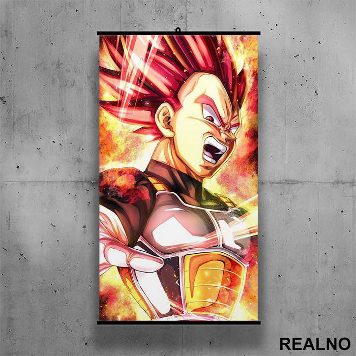 Vegeta - Red - Goku - Dragon Ball - Poster sa nosačem