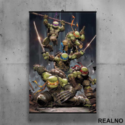 Borba - Nindža Kornjače - Poster sa nosačem