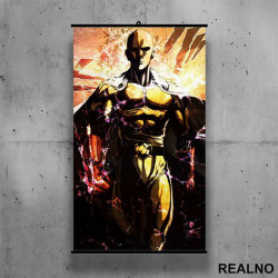 Saitama - Retro - One Punch Man - Poster sa nosačem Saitama - Retro - One Punch Man - Poster sa nosačem