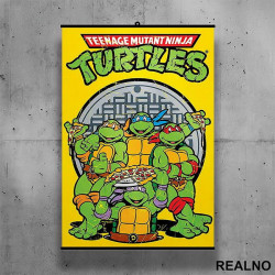 Kornjače i Pica - Nindža Kornjače - Poster sa nosačem