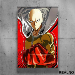 Saitima Red Fist - One Punch Man - Poster sa nosačem Saitima Red Fist - One Punch Man - Poster sa nosačem